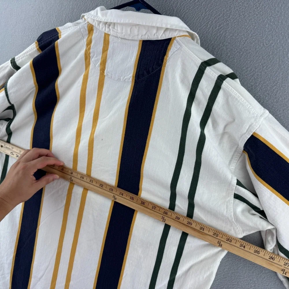 Vintage Chaps Ralph Lauren Rugby Shirt Mens Large 90s Striped Preppy Polo